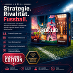 Superclub Rivals Fussball Manager Brettspiel für 2 Spieler Kickstarter Edition inkl Diamond Cards Strategiespiel Kartenspiel