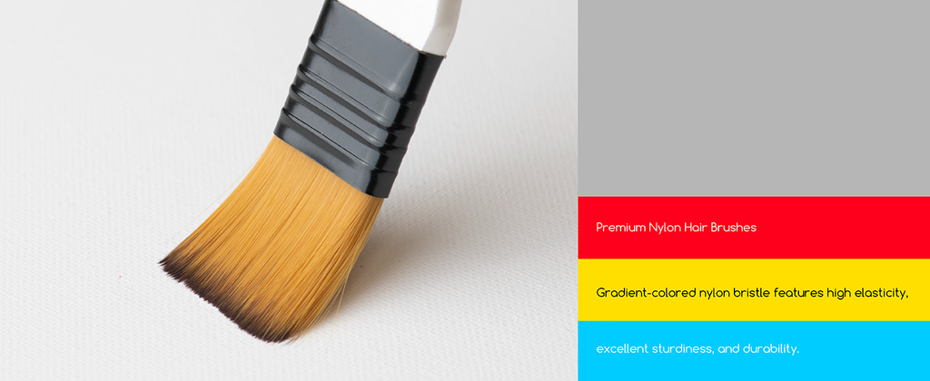 MEEDEN Pinsel Set 12 teilig für Acryl Öl Aquarell Nylon Malpinsel mit Holzgriff