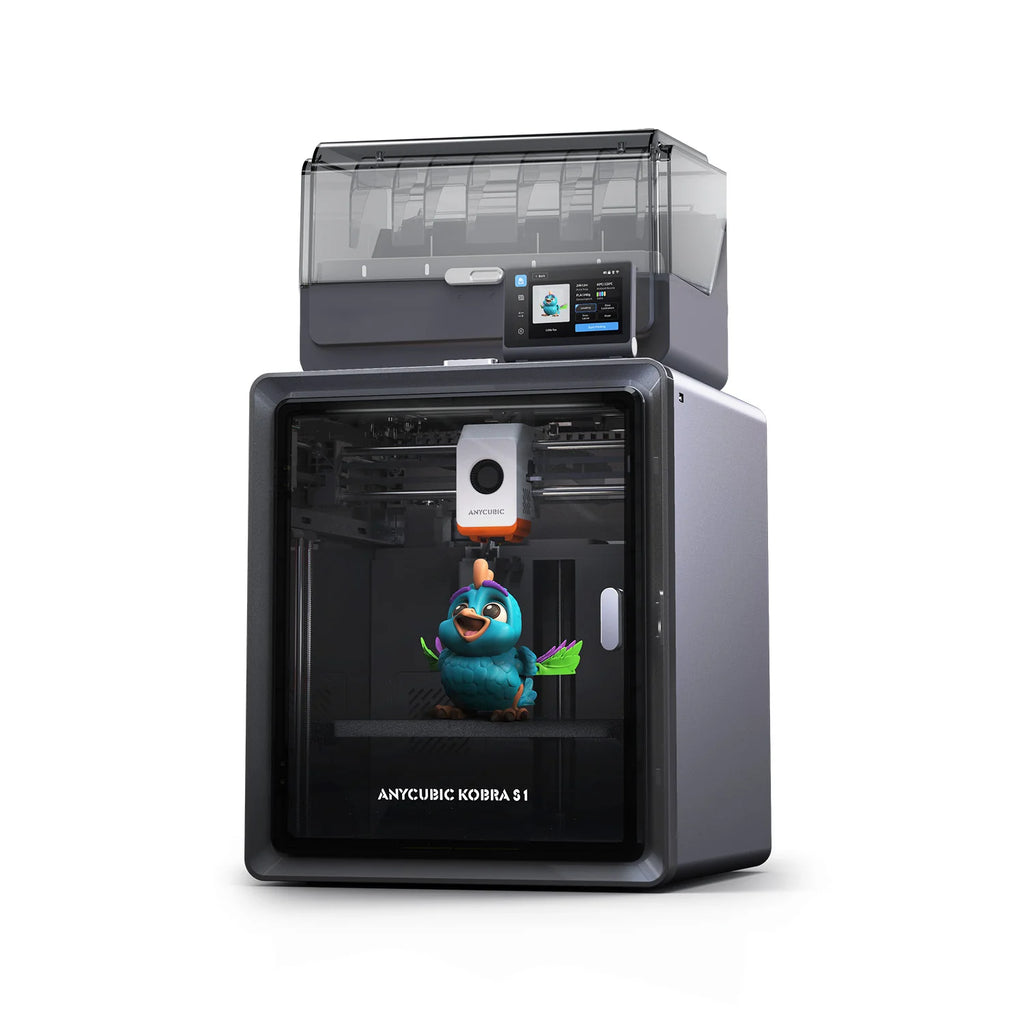 Anycubic Kobra S1 Combo 3D-Drucker CoreXY 600 mm/s Mehrfarbdruck bis 8 Farben mit ACE Pro Filamenttrocknung LeviQ 3.0 Druckvolumen 250x250x250 mm