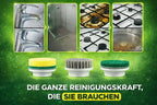 Elektrische Reinigungsbürste Akku kabellos für Bad Küche Auto, Power Spin Scrubber mit 3 Aufsätzen, IPX5 wasserdicht, USB-C, bis 45 Min Laufzeit
